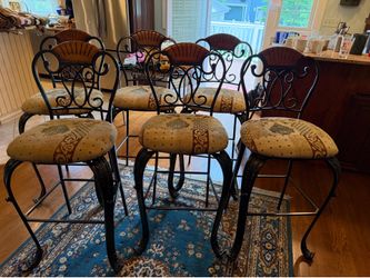 Set of 6 Stools Bar Height from Ashley Furniture Can be sold separately 22.5w x 32sh $85 each or $485 all
