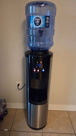 Nestle Top-Load Water Cooler Dispenser Black Stainless