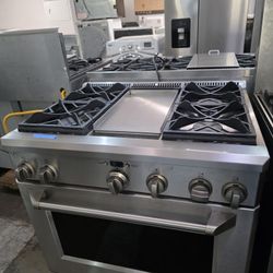36" GE MONOGRAM DUAL FUEL RANGE STAINLESS STEEL 