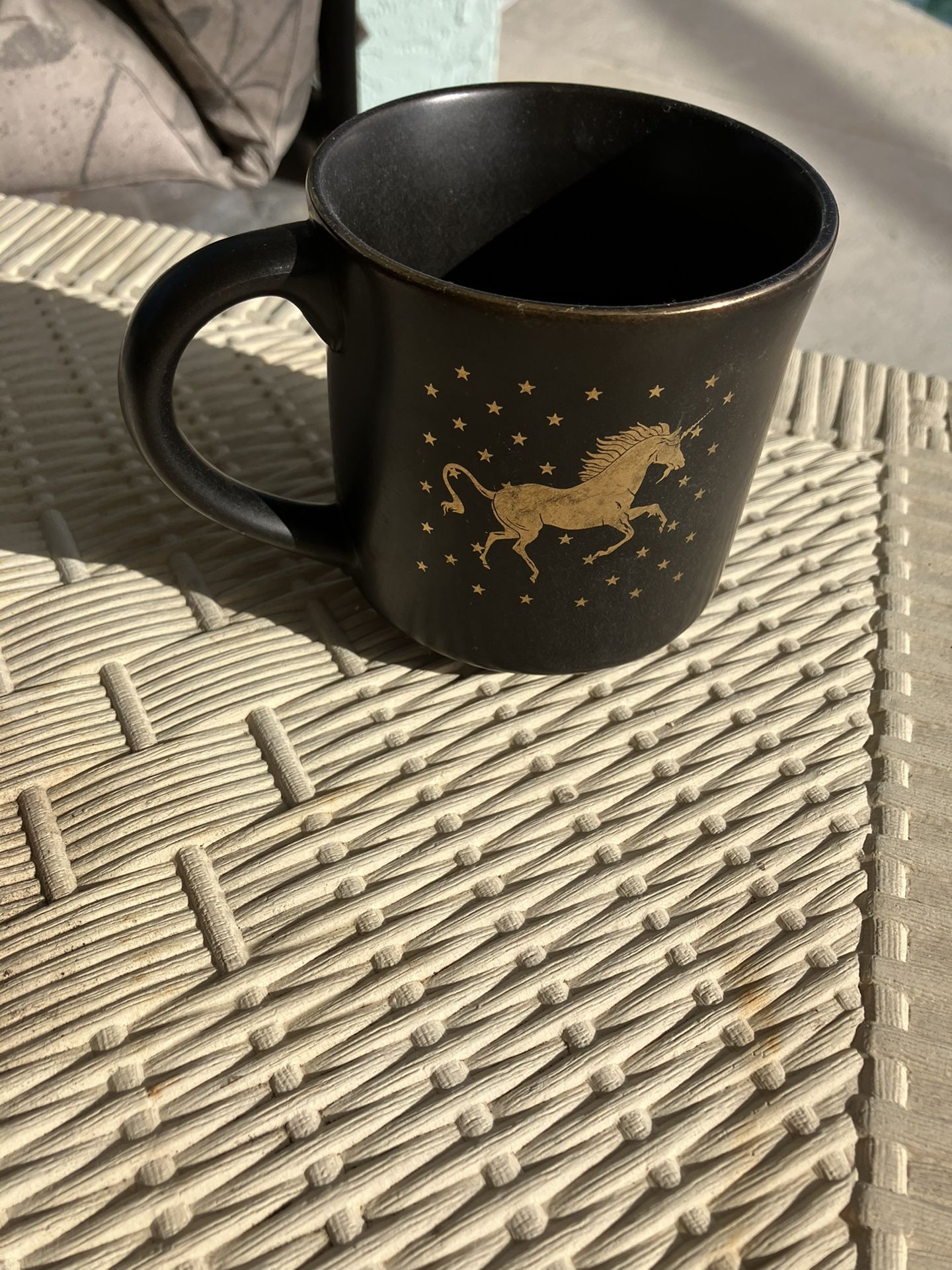 Black And Gold Unicorn Mug Vintage