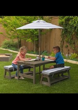 KidKraft picnic table with umbrella New In Box