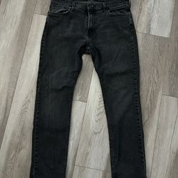 Dark Wash Black Slim Straight Jeans