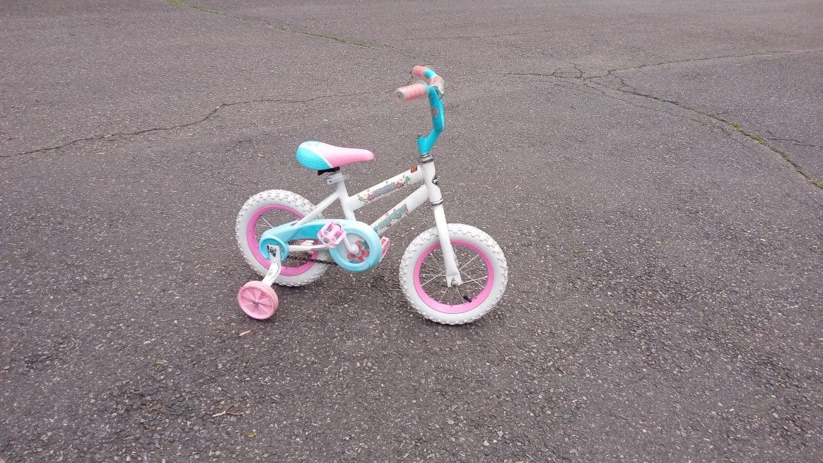 12 Inch Kids Bike With Coaster Brake And Training Wheels READY TO RIDE NEEDS NOTHING 