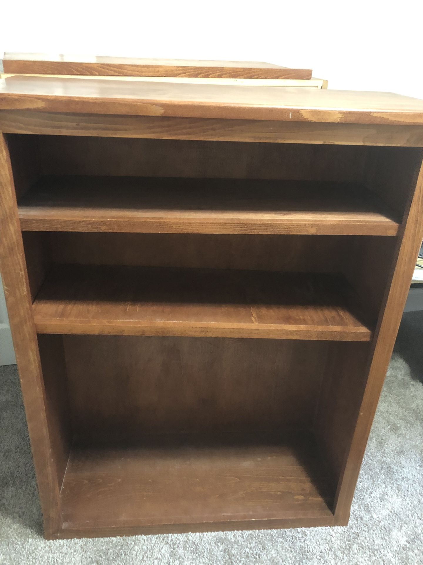 Solid wood bookshelf