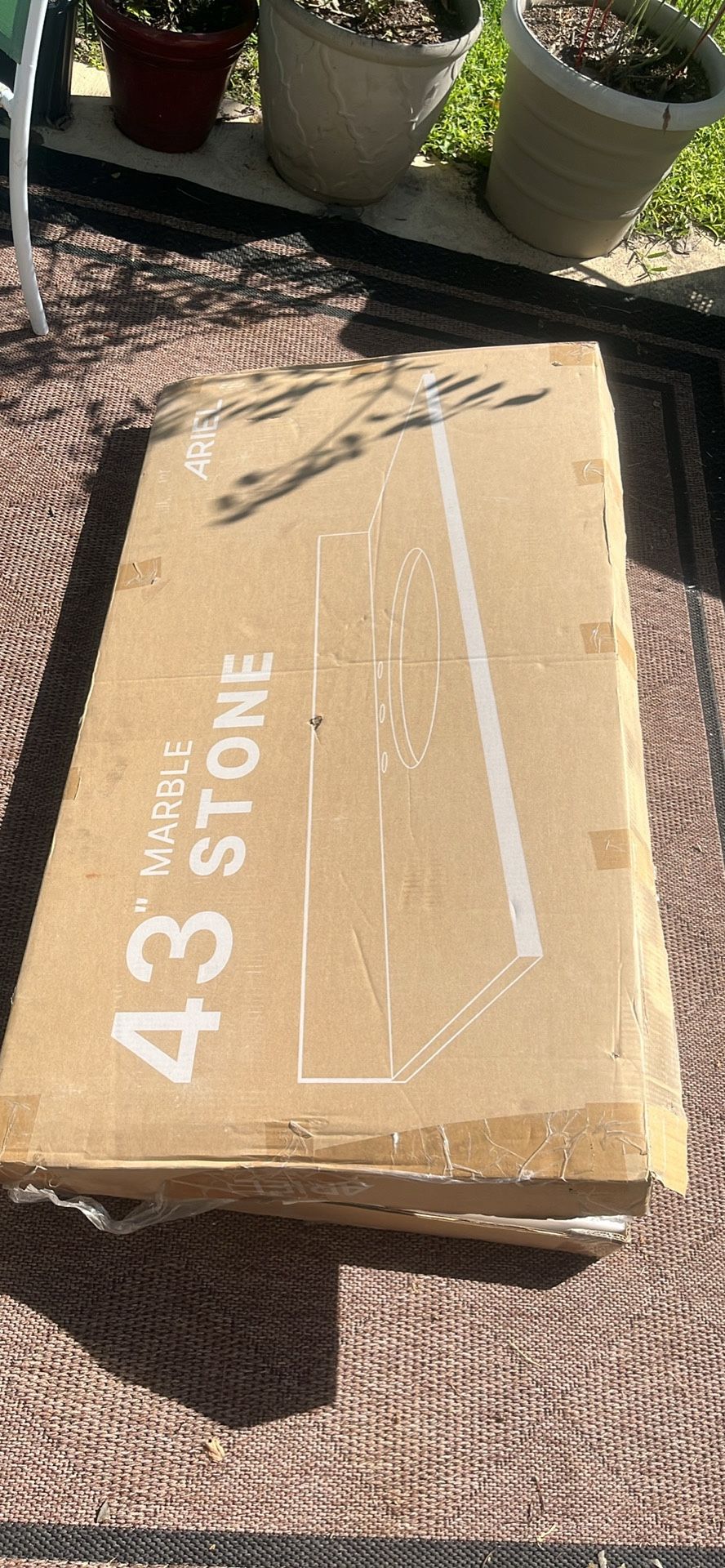 Ariel 43”x23” Vanity Sink Top Marble Pattern