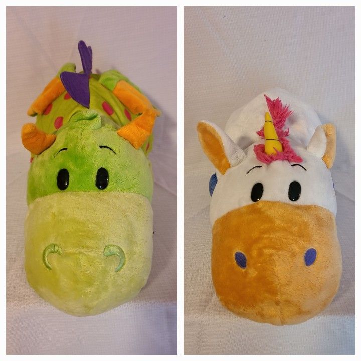 FlipaZoo Reversible 2-in-1 Plush Imogen Dragon & Persephone Unicorn 