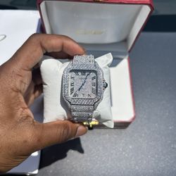 Cartier Iced Out Watch Pass Diamond Testers