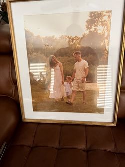Gold Beaded Picture Frame with Mat