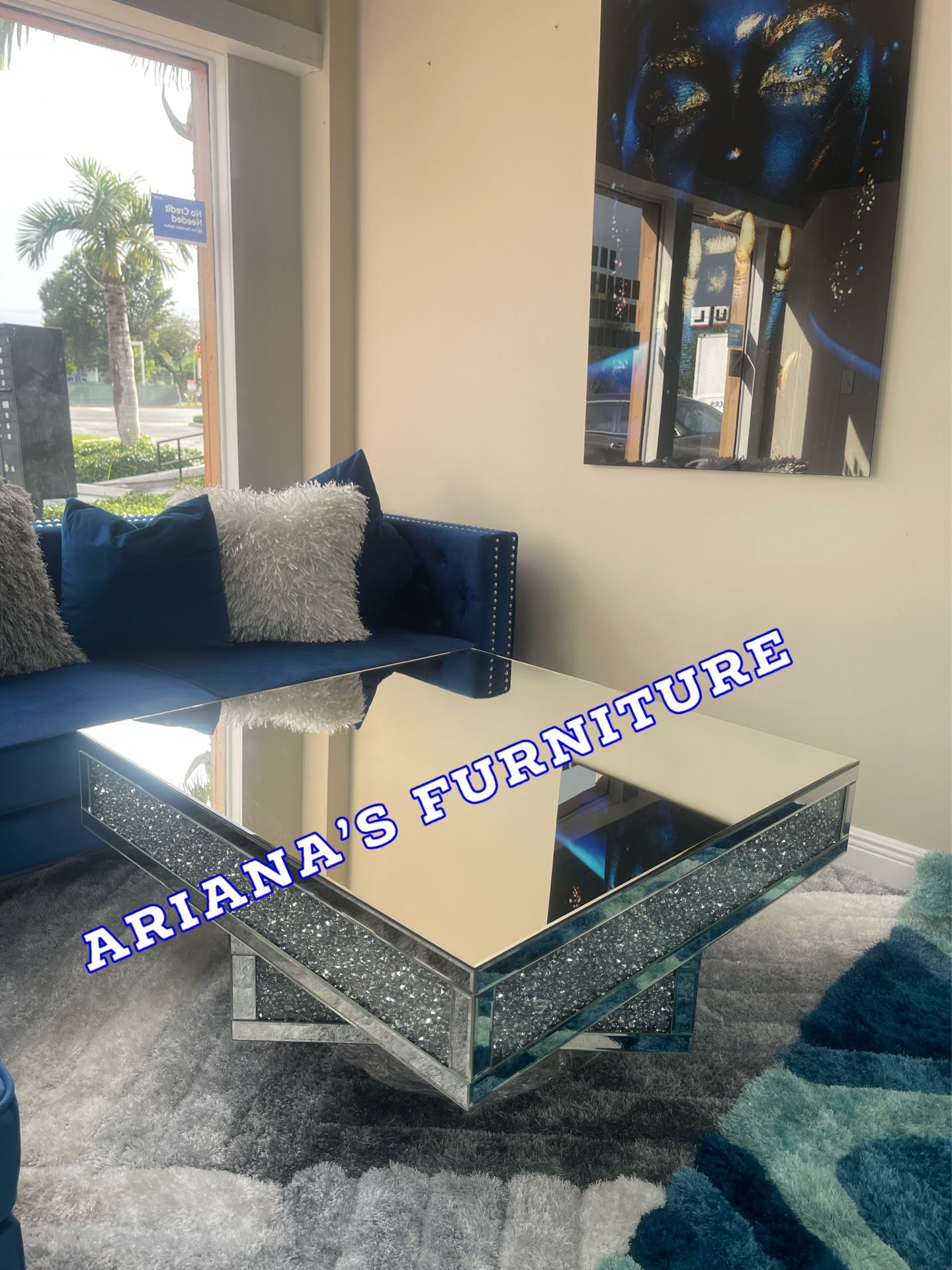 New 39x39 Coffee Table Encrusted Diamonds