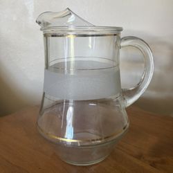 Crystal & Gold Lemonade Pitcher