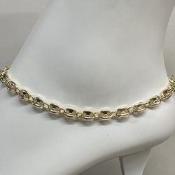 🔥women anklet🔥14k gold filled puffy links anklet  best quality ‼️