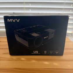 MVV 1080P Mini Home Theater Projector w/ 100" Screen & Remote (Like New)