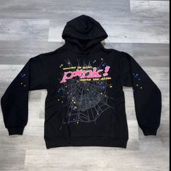 Pink Sp5der Hoodie (black) 