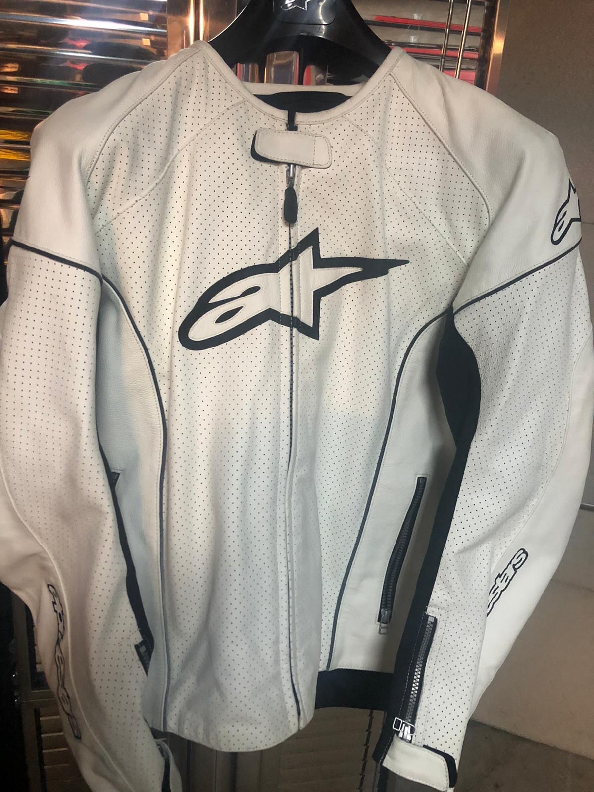 Alpinestars motorcycle leather jacket size 44