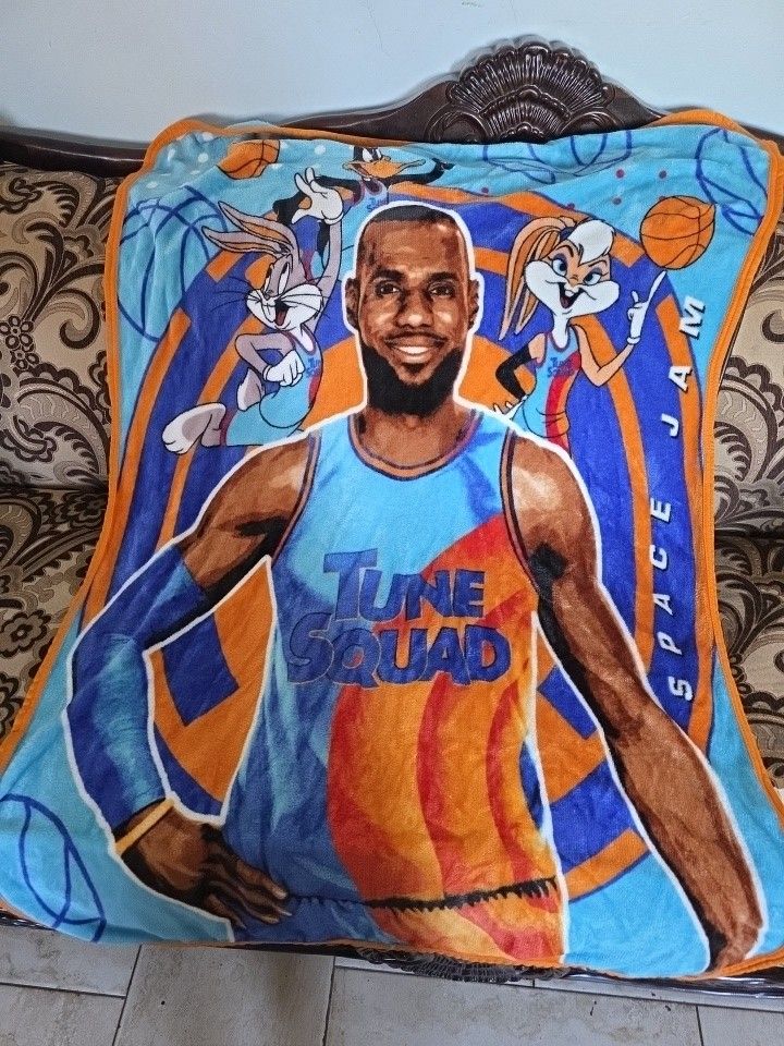 Space Jam Lebron James Blanket