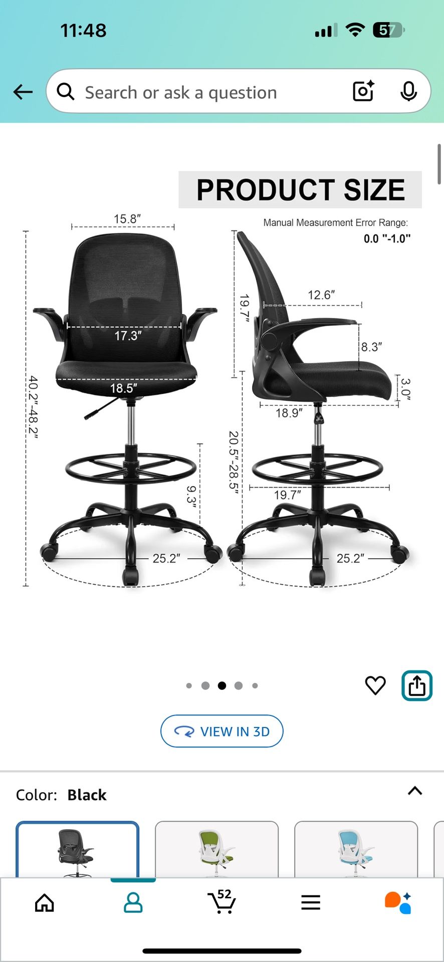 Primy Drafting Chair Tall Office Chair with Flip-up Armrests Executive Ergonomic Computer Standing D