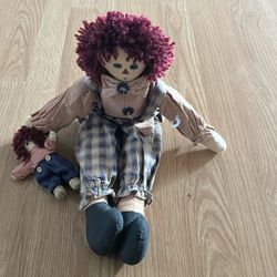 24” Fall Harvest Sitting Handmade Scarecrow Doll. 