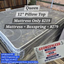 Queen Mattress / 12" PILLOW Top 