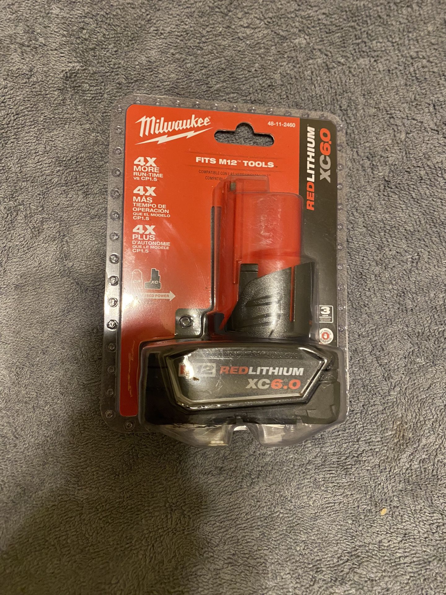 Milwaukee 48-11-2460 6.0 M 12 Battery
