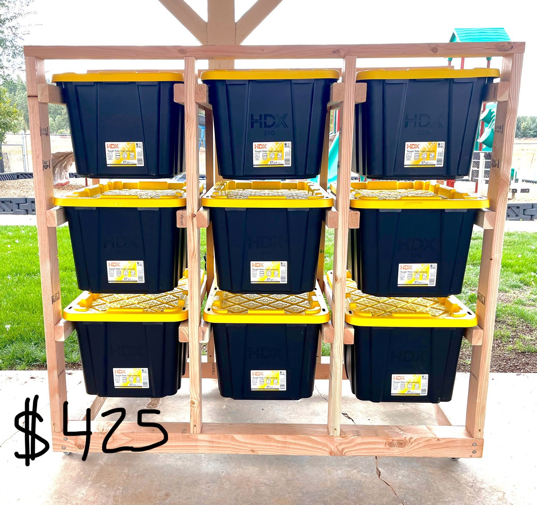 Custom Shelving For Storage Totes. Totes Included