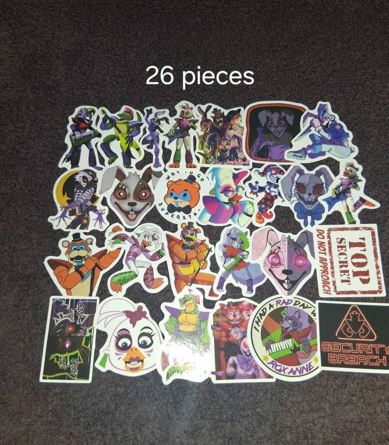 Five Nights At Freddy's 26 Piece Stickers $5 For All