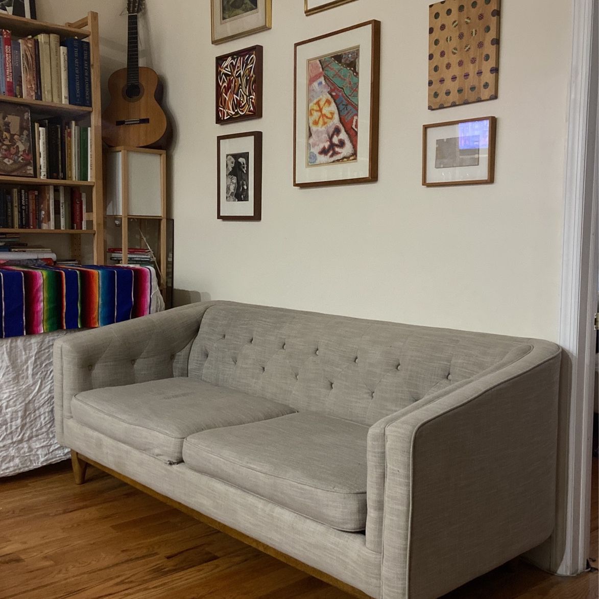 Article Alcott Gray Linen 4-5 Seater Sofa