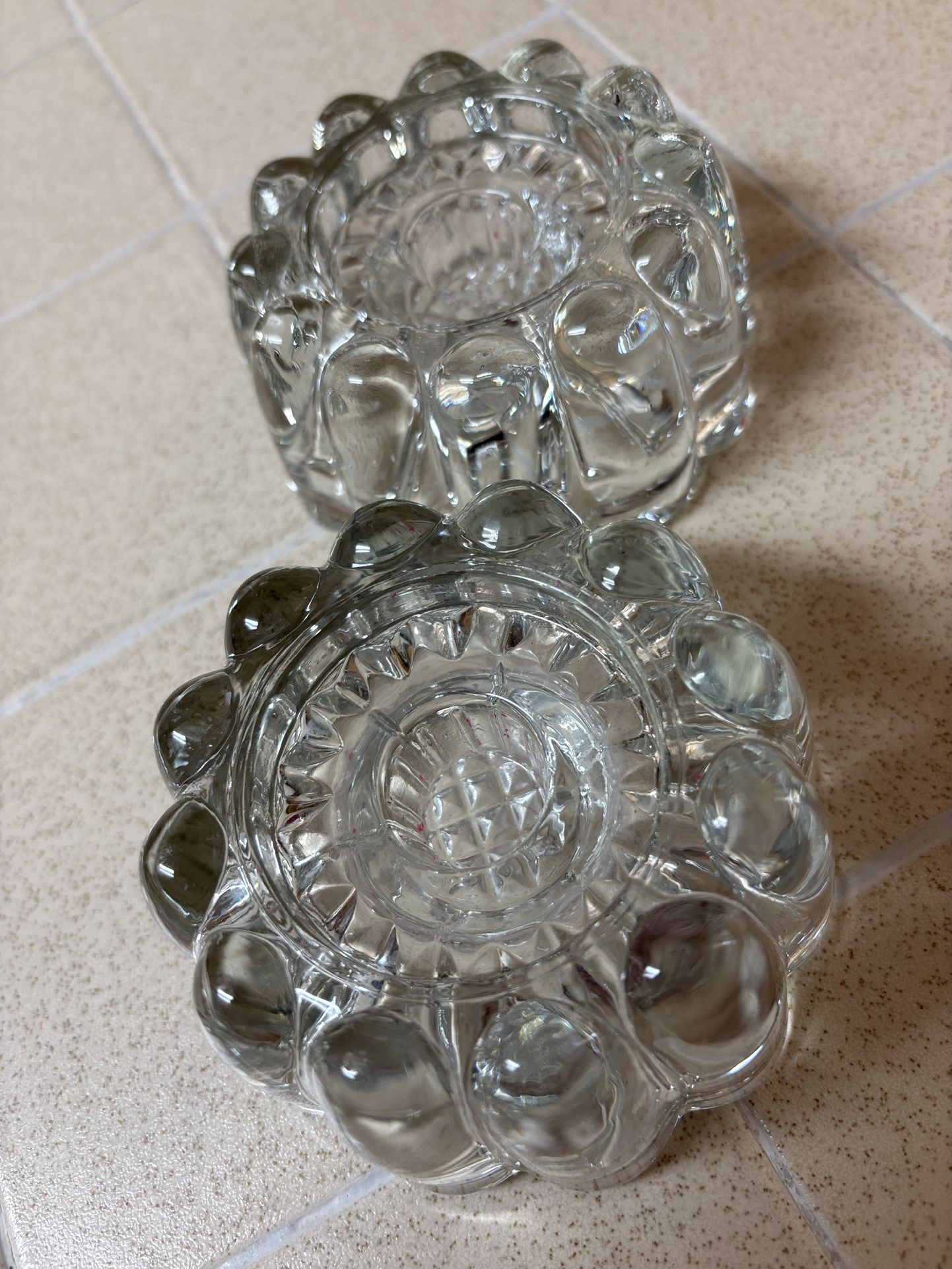 Vintage 1983 Princess House Crystal 3-Way Candle Holder