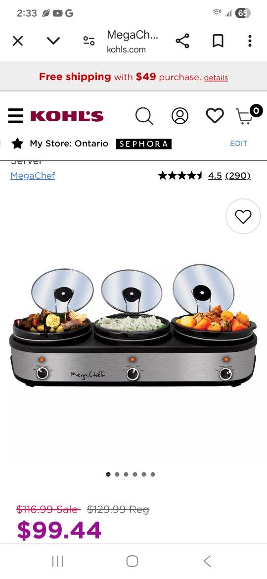 Triple Slow Croker Buffee.