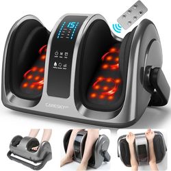 New! CARESKY® Shiatsu Foot Massager with Heat and Remote-FSA Eligible HSA Electric Deep Kneading Foot Massager for Neuropathy, Plantar Fasciitis, Mass