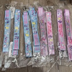 10 Pcs Limited Edition Round1 Hello Kitty And Friends Lanyard Neck Strap
