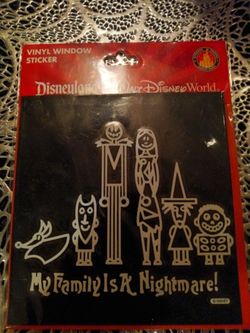 Nightmare Before Christmas Vinyl Window Sticker