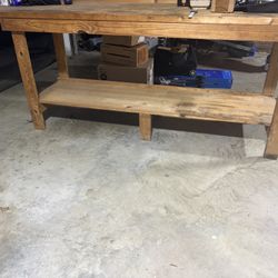Hand Made Garage Work Bench 