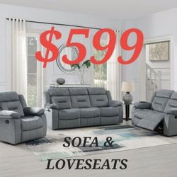 SOFA  AND  LOVESEAT RECLINERS SPECIALS DEALS FINANCING NOW AVAILABLE EASY CREDIT NO MONEY DOWN