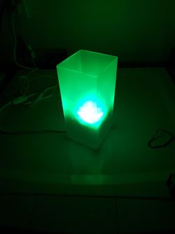 Beautiful Frosted Glass Table Lamp. Customize Your Color with Bulb