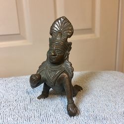 Baby Krishna - bronze Hindu figurine