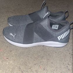 Gray and White Activewear Puma Shoes