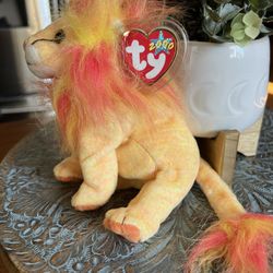 Ty Beanie Babies Bushy The Lion