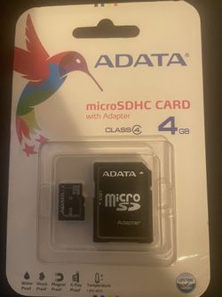 microSDHC Card 4GB With Adapter