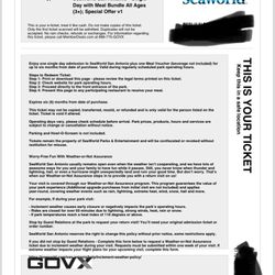 Sea world San Antonio ticket