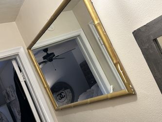 Gold Hanging Mirror