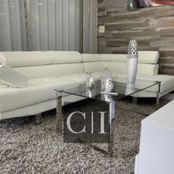 New White Sectional Sofa Couch 