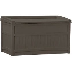 50 Gallon Outdoor and Indoor Resin Deck Storage Box with Seat