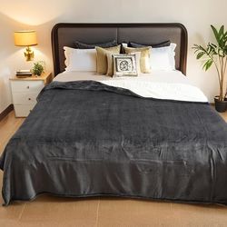 Electric Heated Blanket King Size - 90"x100", Soft Flannel Heating Blanket, 10 Heating Levels, 1-12 H Auto Shut Off, Breathable Warm and Washable for