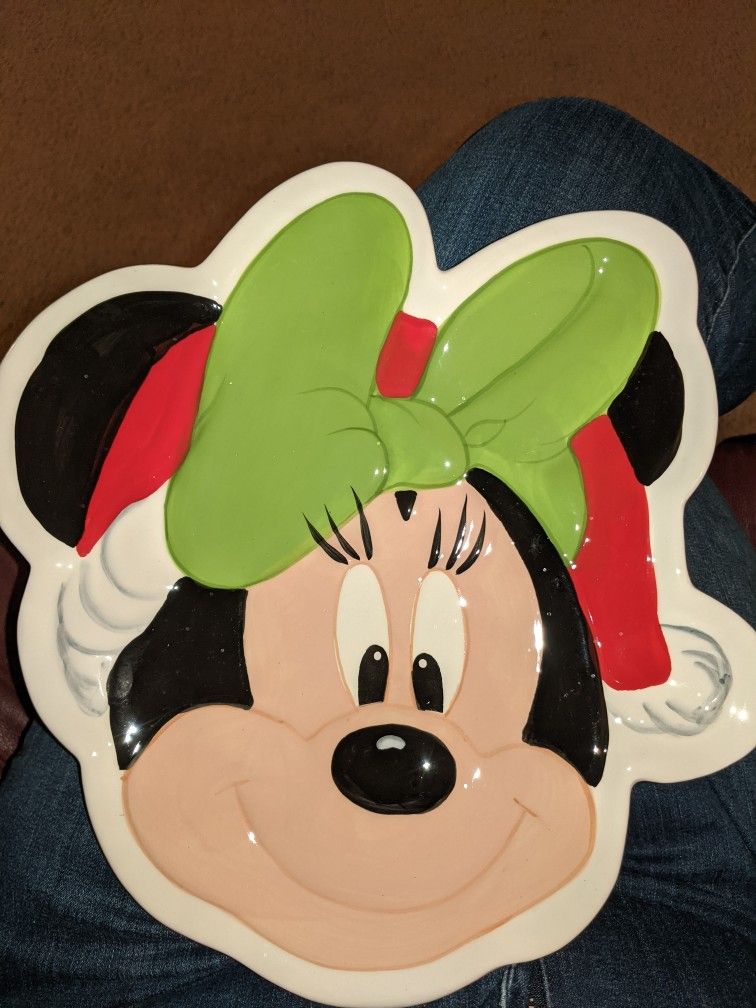 Minnie Mouse Christmas Serving Plate