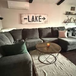 Large gray sectional from Ashley Furniture.