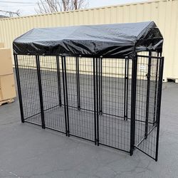 (Brand New) $290 Large Heavy Duty Kennel with Cover (8 x 4 x 6 FT) Dog Cage Crate Pet Playpen 