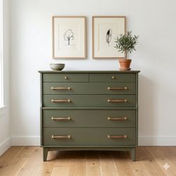 Vintage Green MCM Dresser