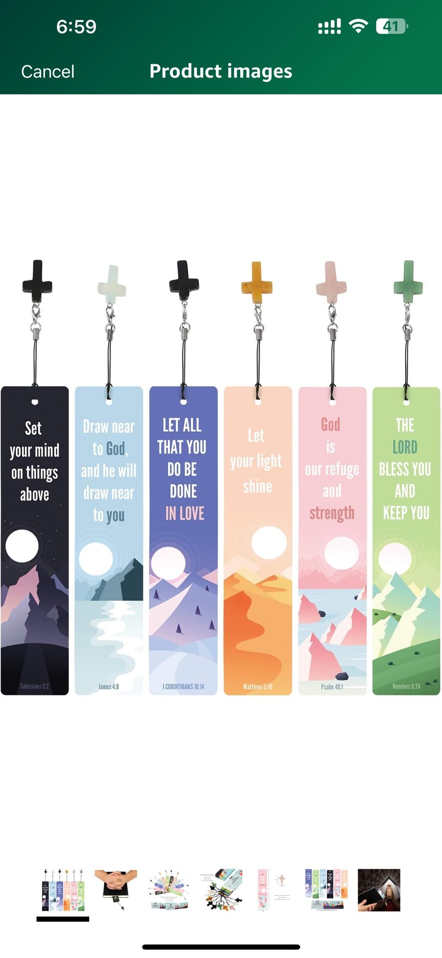 12 Pcs Bible Verses Bookmarks with Cross Pendants, Christian Bookmarks for Bible, Great Religious Gifts for Men, Women, kids, Perfect for Reading