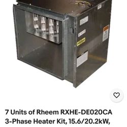 7 New Rheem 3 Phase Heating Kit RXHE-DE020CA