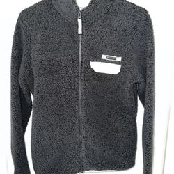 Vintage Women's Columbia Fleece Zip Up Sweater/Jacket Size Small Gray